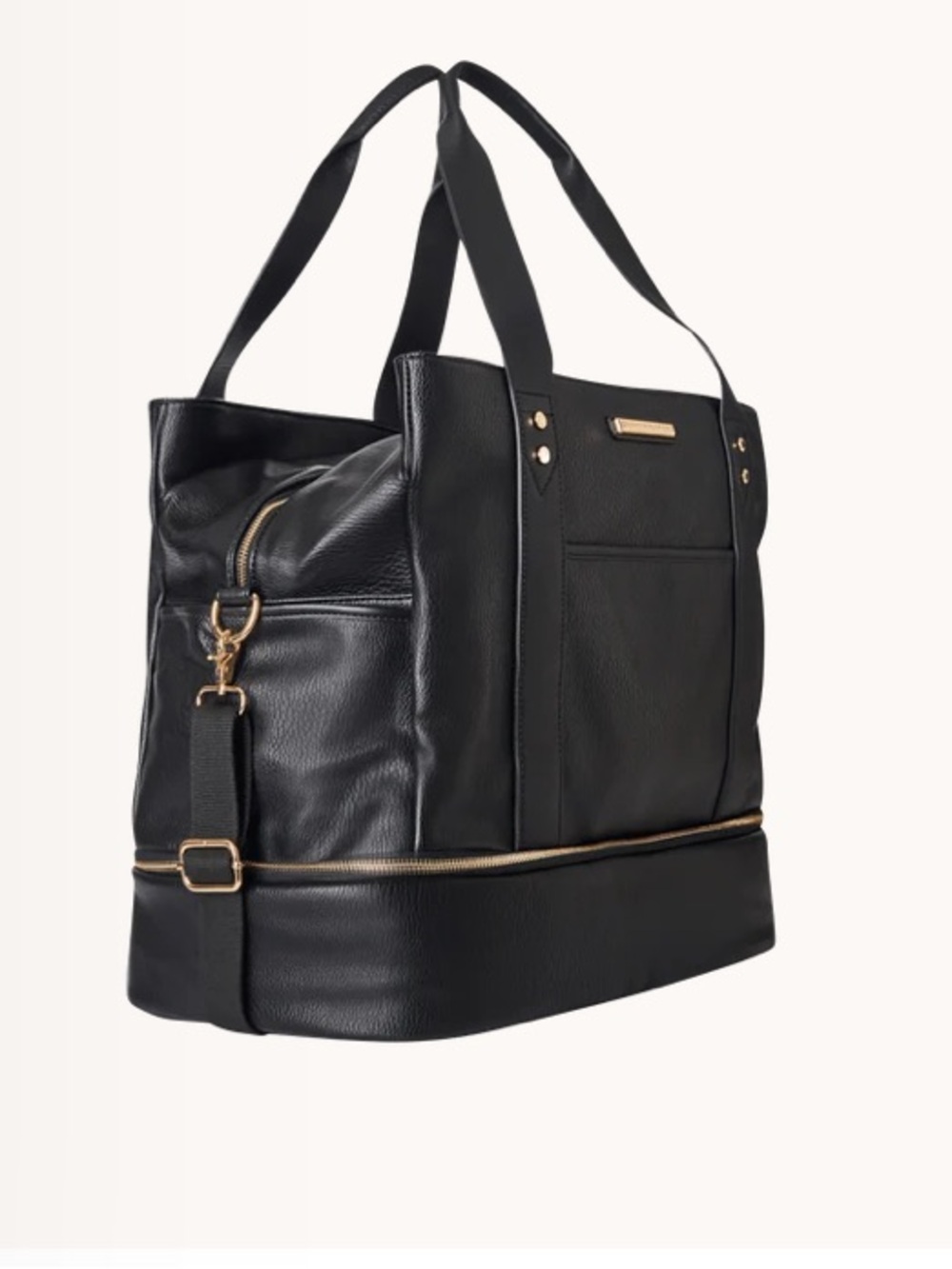 Poppy & Peonies Black Voyager Travel Bag